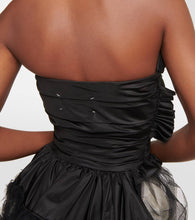 Maison Margiela Floral-appliqué silk and tulle midi dress