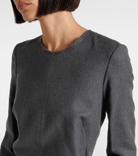 Maison Margiela Gathered cotton and wool midi dress