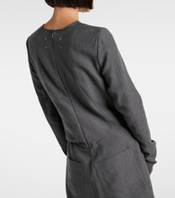 Maison Margiela Gathered cotton and wool midi dress