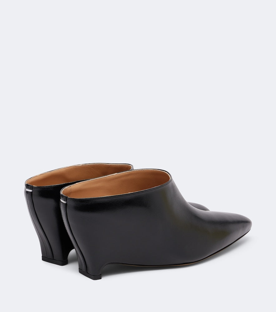 Maison Margiela Heel-Less leather wedge mules
