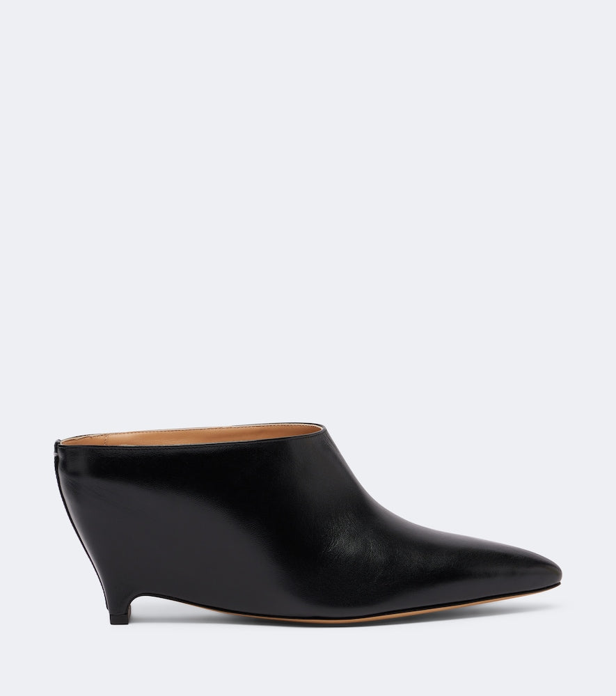 Maison Margiela Heel-Less leather wedge mules