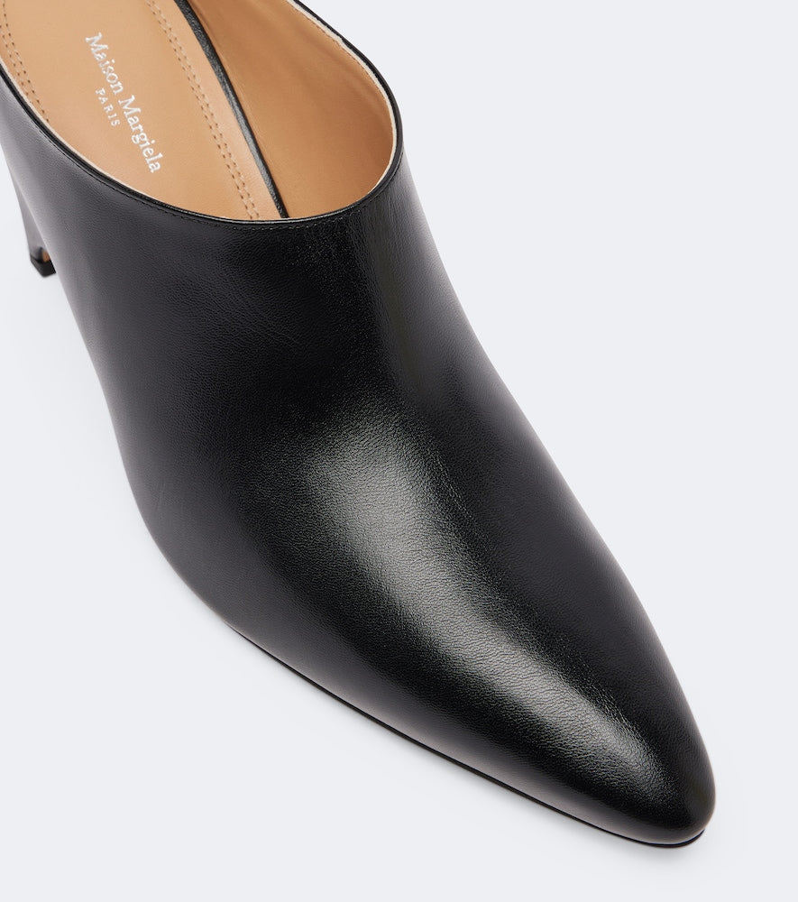 Maison Margiela Heel-Less leather wedge mules