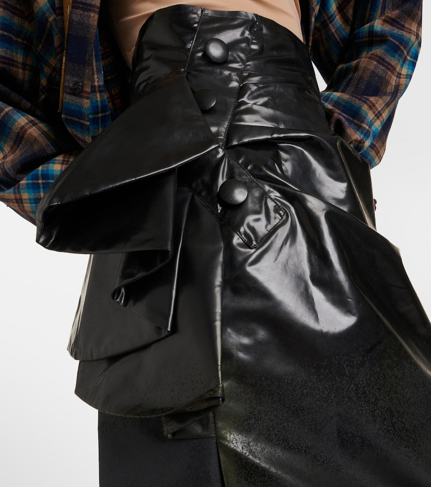 Maison Margiela High-rise draped midi skirt