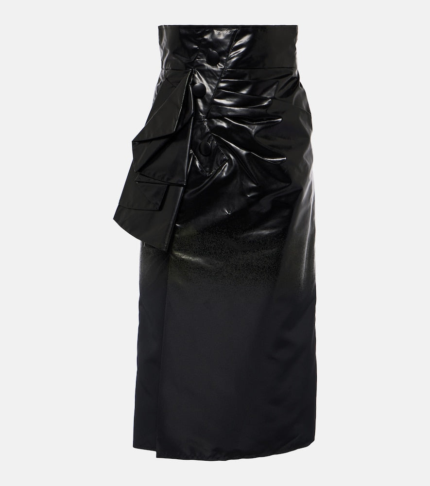 Maison Margiela High-rise draped midi skirt - Maison Margiela 高腰垂褶中长裙