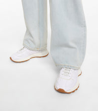 Maison Margiela Leather-trimmed sneakers