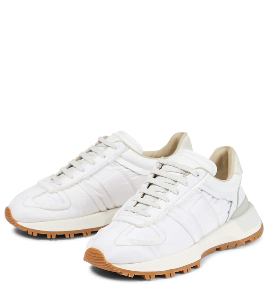 Maison Margiela Leather-trimmed sneakers