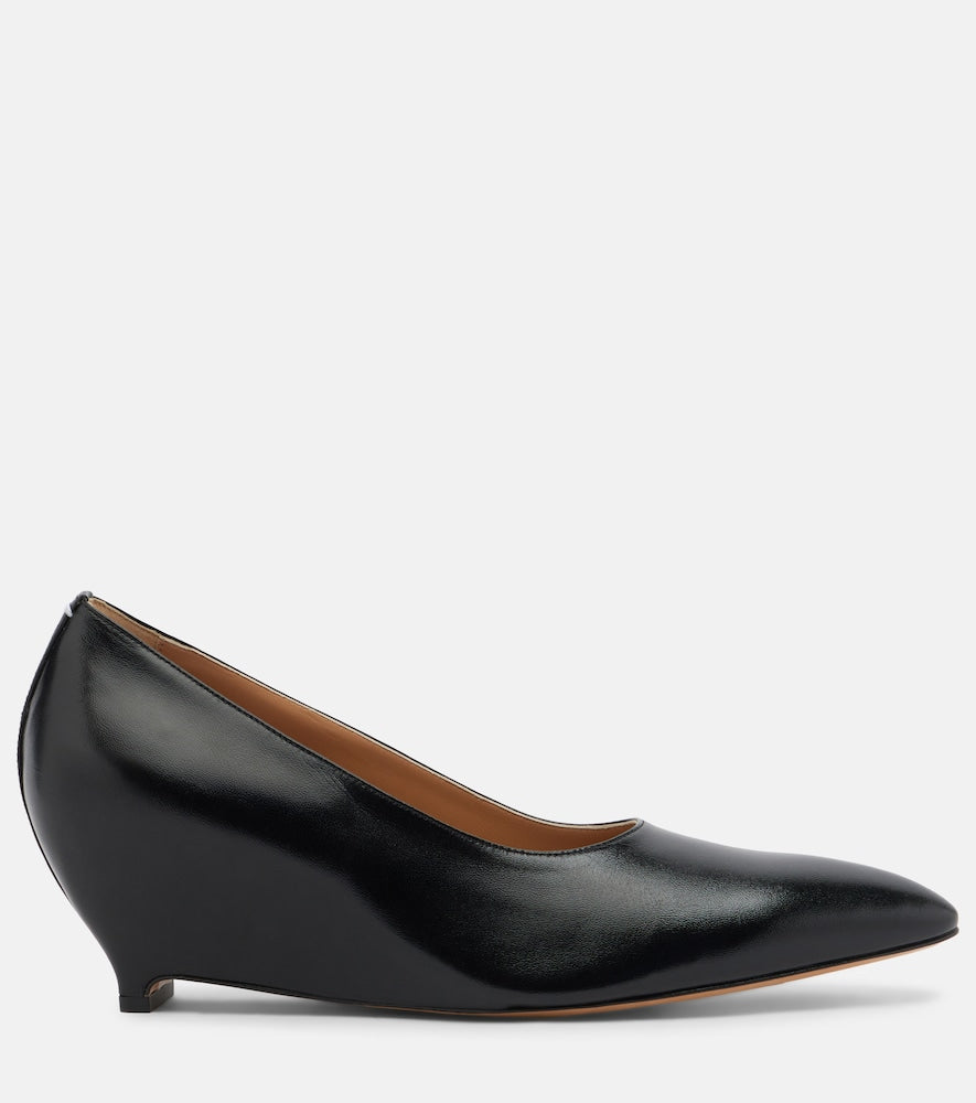 Maison Margiela Leather wedge pumps