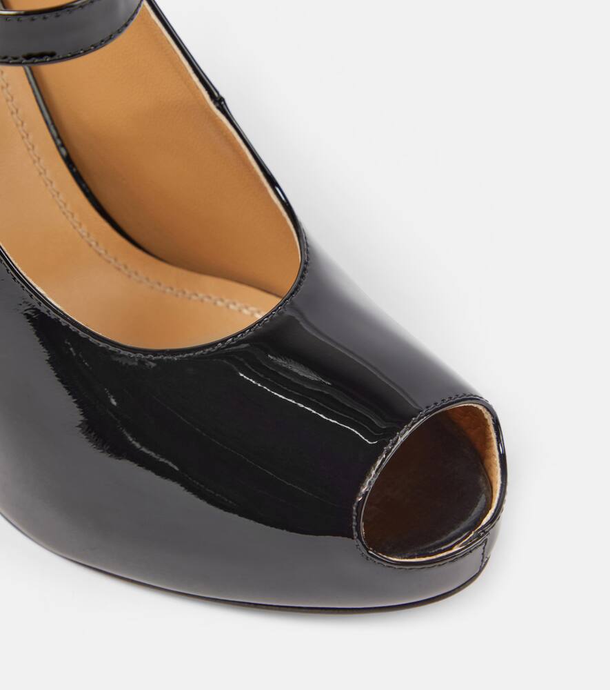 Maison Margiela Patent leather peep-toe Mary Jane pumps