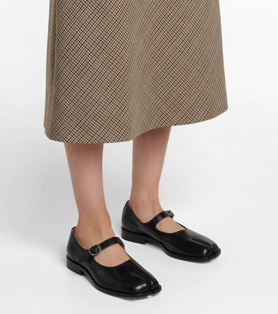 Maison Margiela Tabi Mary Jane leather flats