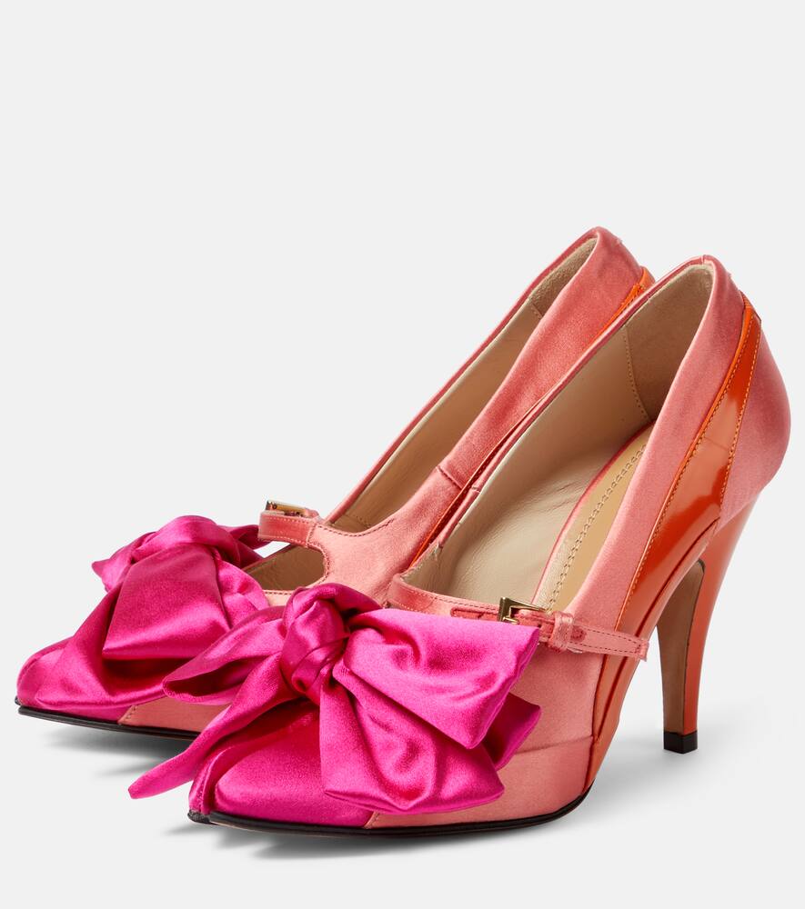 Maison Margiela Tabi Monster satin bow 110 pumps