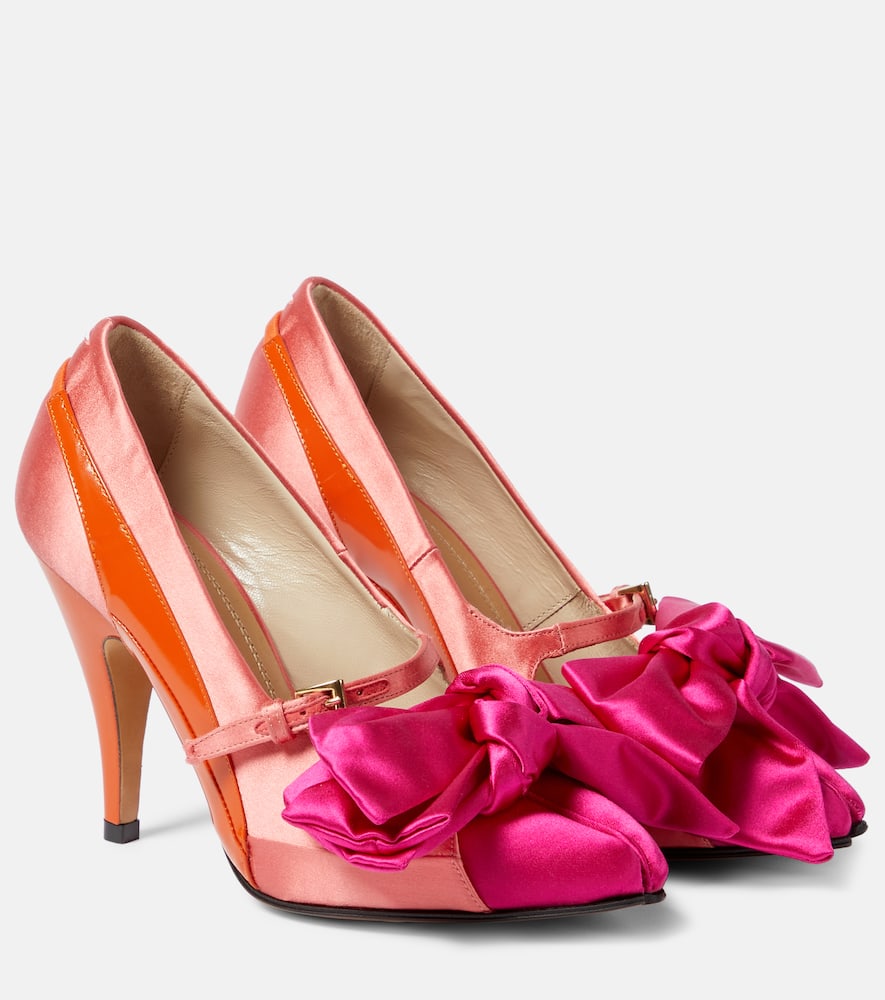 Maison Margiela Tabi Monster satin bow 110 pumps
