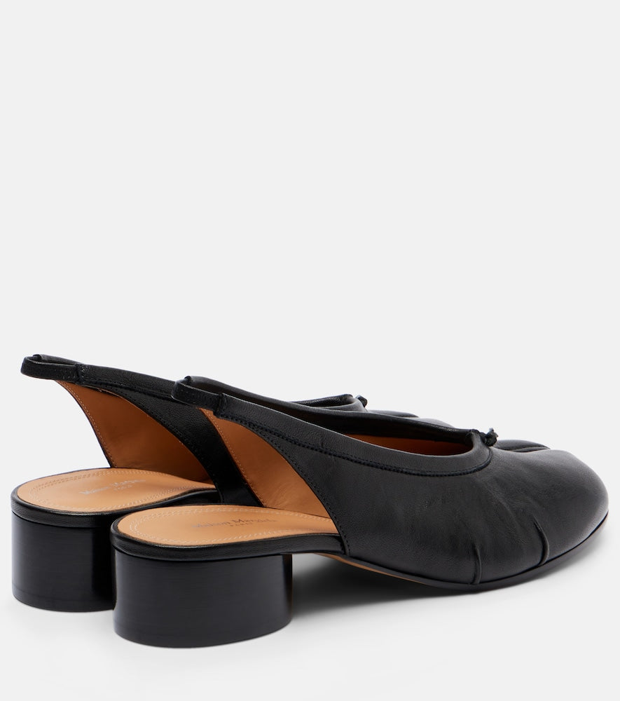 Maison Margiela Tabi leather slingback flats