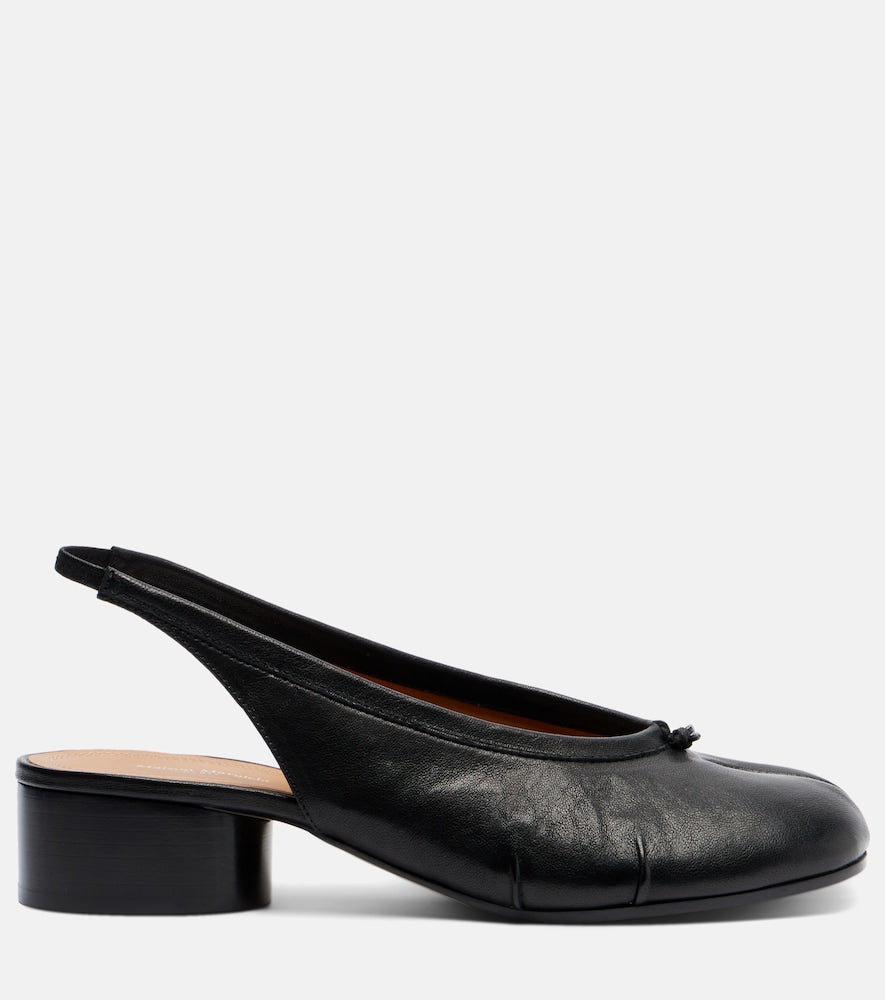 Maison Margiela Tabi leather slingback flats