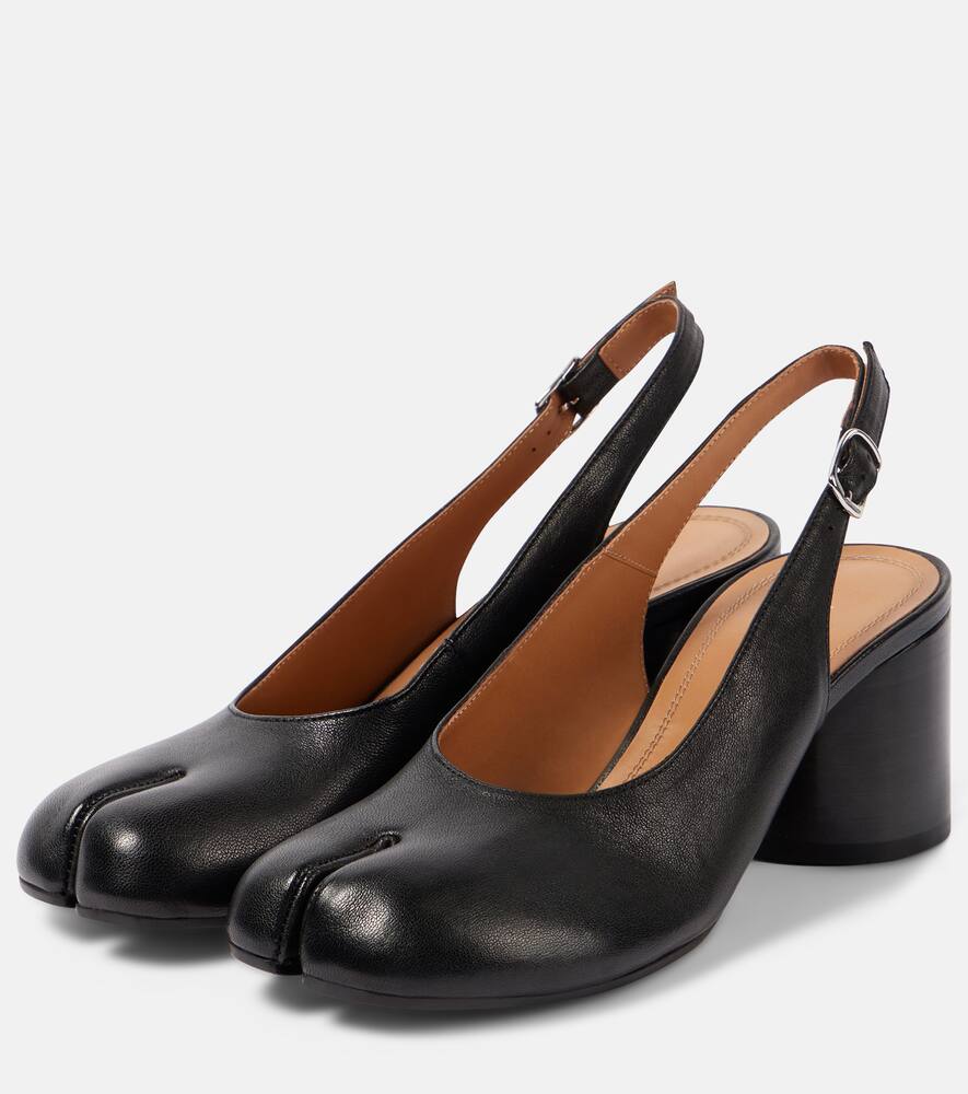 Maison Margiela Tabi leather slingback pumps