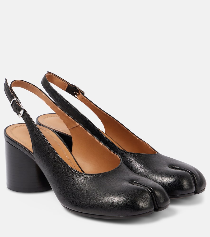 Maison Margiela Tabi leather slingback pumps