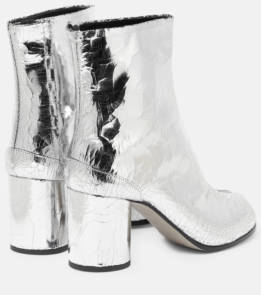Maison Margiela Tabi metallic leather ankle boot