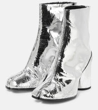 Maison Margiela Tabi metallic leather ankle boot