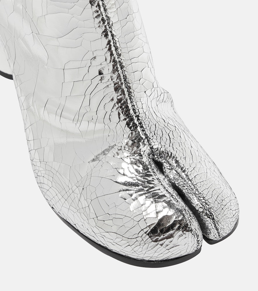 Maison Margiela Tabi metallic leather ankle boot