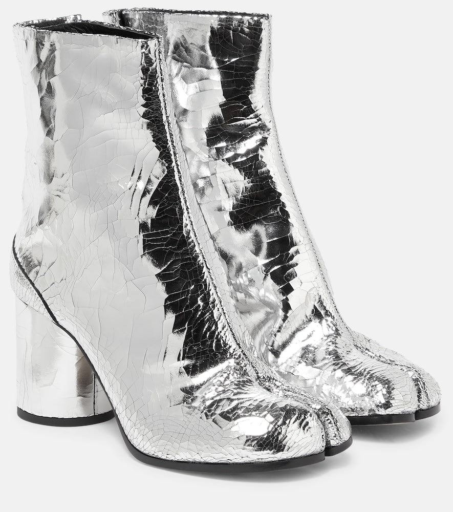 Maison Margiela Tabi metallic leather ankle boot - Maison Margiela Tabi 金属皮革踝靴