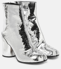 Maison Margiela Tabi metallic leather ankle boot - Maison Margiela Tabi 金属皮革踝靴