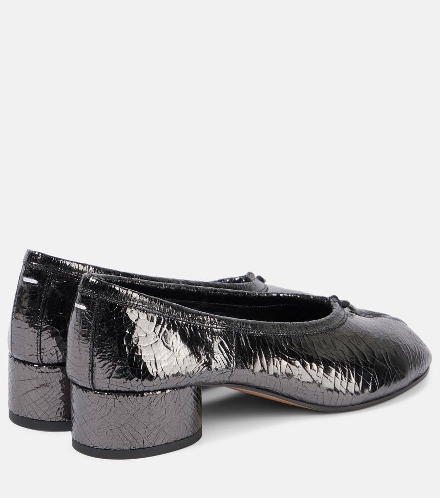 Maison Margiela Tabi metallic leather pumps
