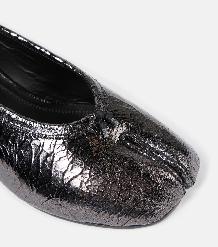 Maison Margiela Tabi metallic leather pumps