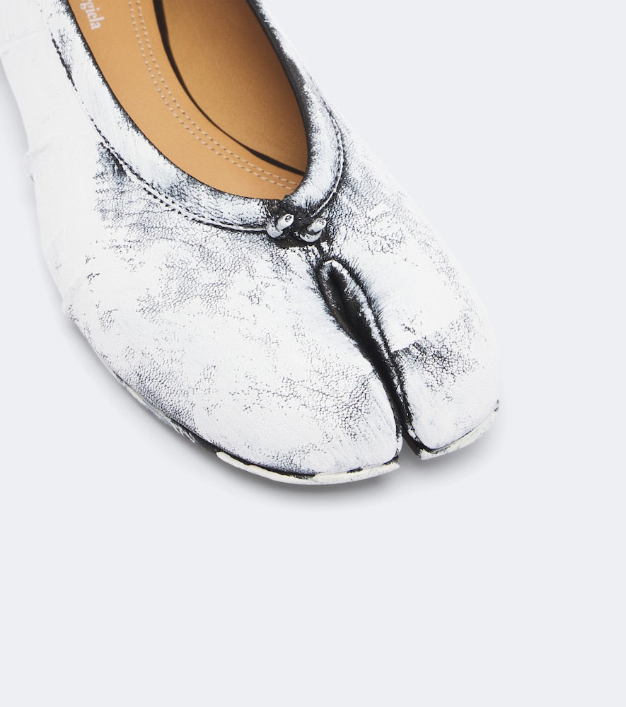 Maison Margiela Tabi leather ballet flats - White Ballerina Flats