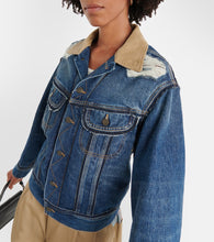 Maison Margiela x Pendleton distressed denim jacket