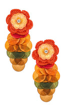 Maiyo Flower Earrings in Orange