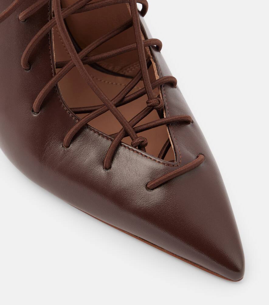 Malone Souliers Alia 90 leather slingback pumps