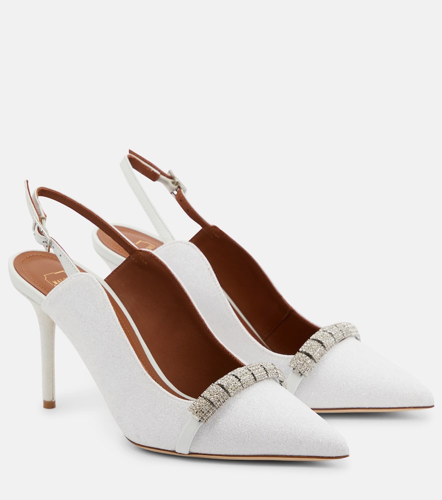 Malone Souliers Beau 85 glitter slingback pumps