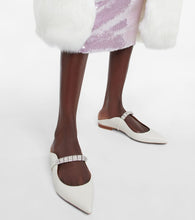 Malone Souliers Bella embellished leather slippers