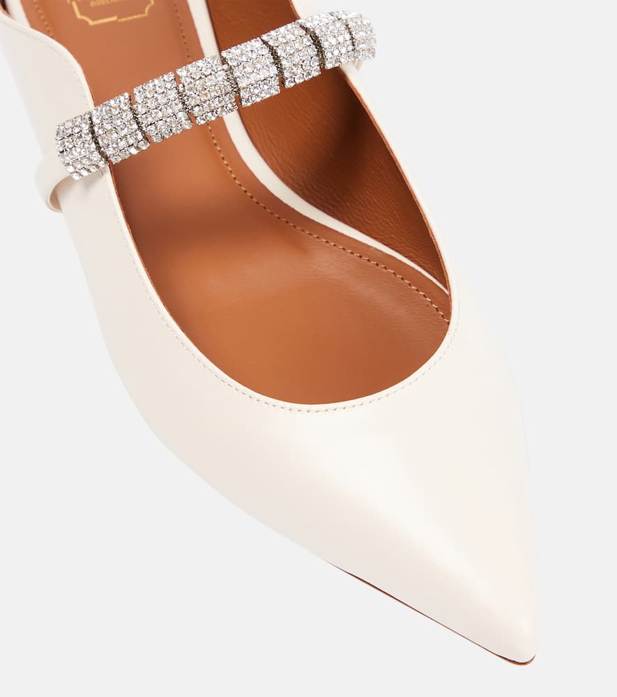 Malone Souliers Bella embellished leather slippers