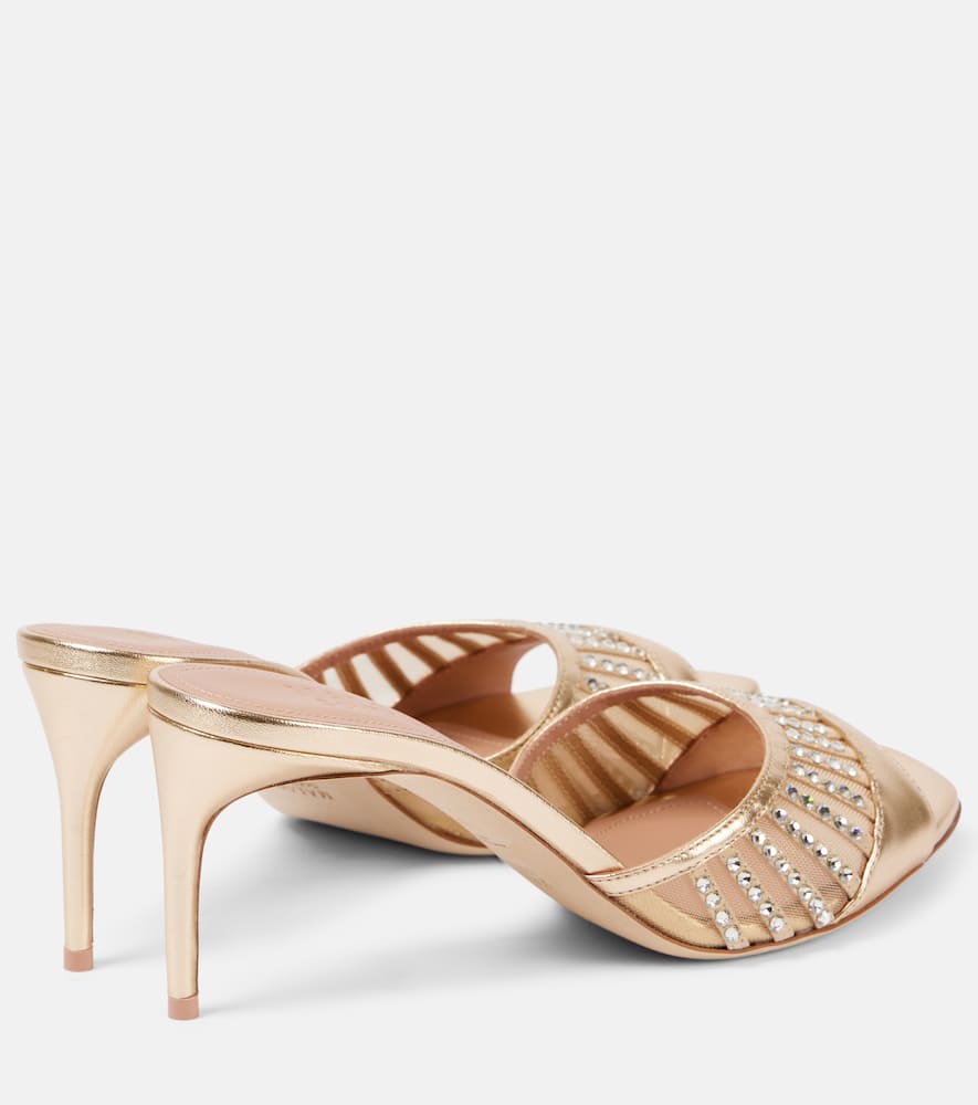 Malone Souliers Bellatrix 70 metallic leather mules