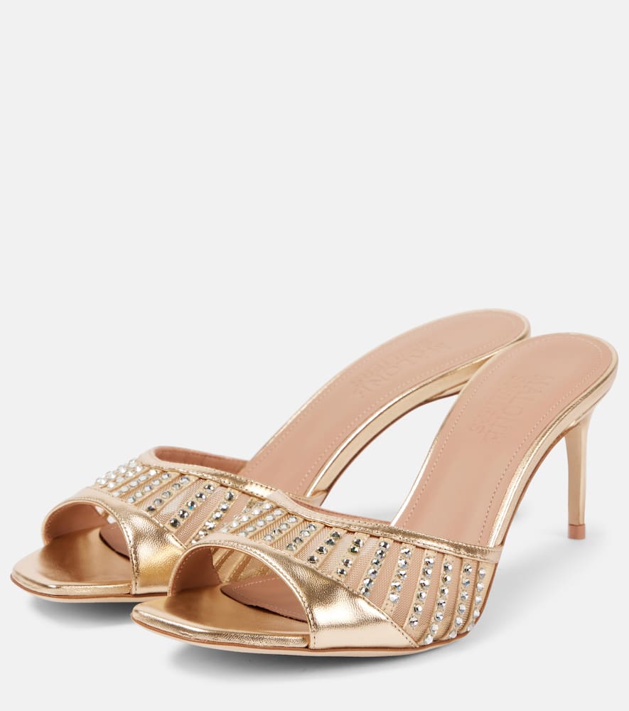 Malone Souliers Bellatrix 70 metallic leather mules