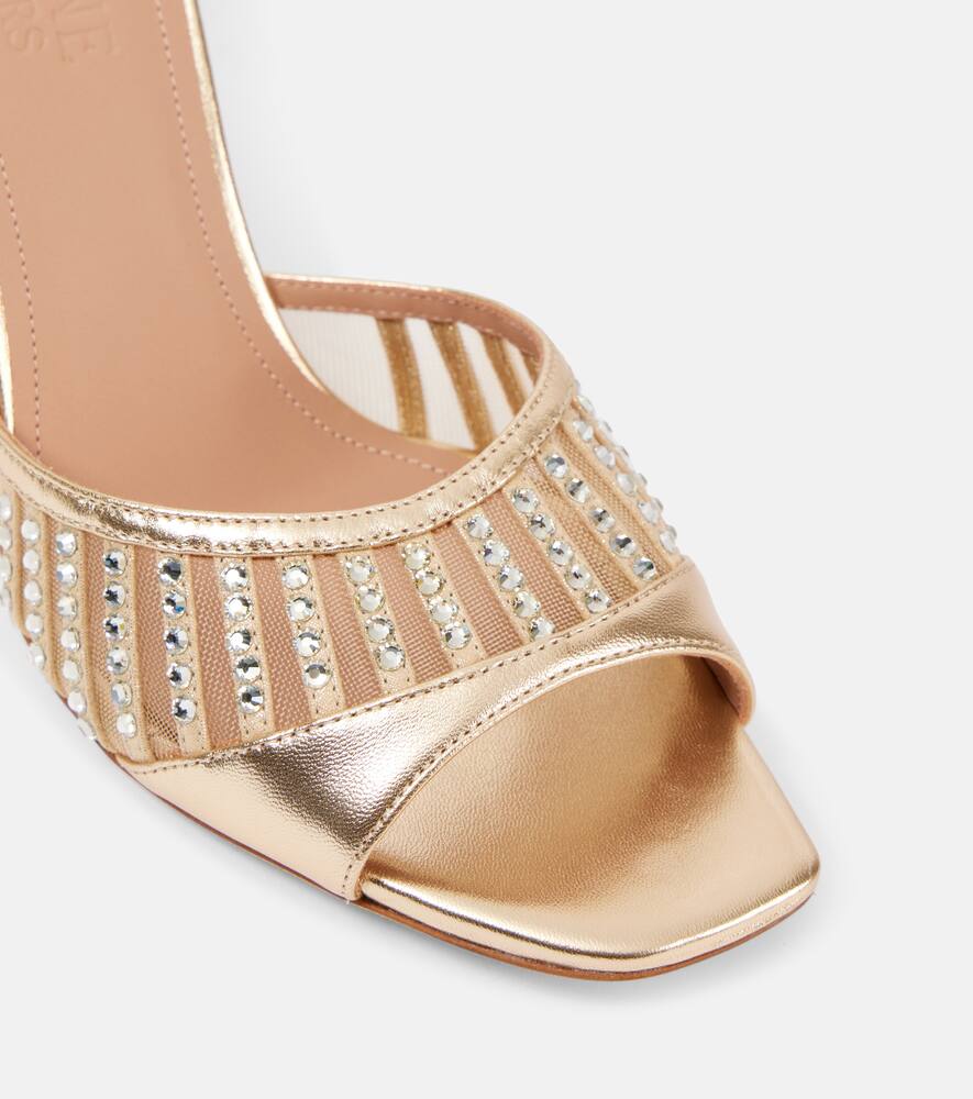 Malone Souliers Bellatrix 70 metallic leather mules