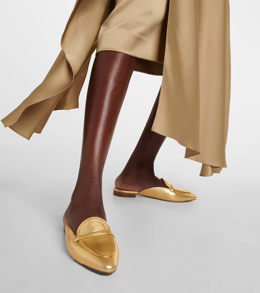 Malone Souliers Berto metallic leather mules