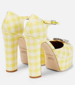 Malone Souliers Camille 130 embellished platform pumps