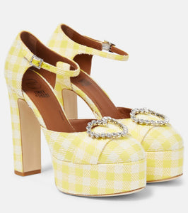 Malone Souliers Camille 130 embellished platform pumps