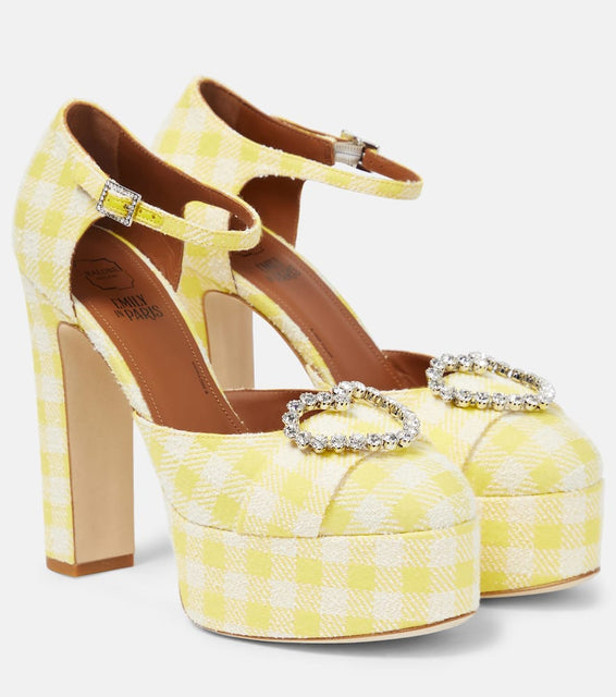 Malone Souliers Camille 130 embellished platform pumps