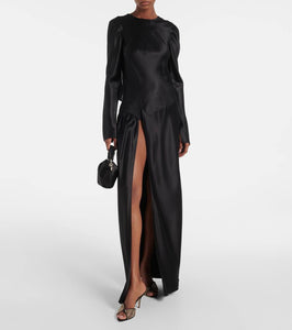 Malone Souliers Grazia 70 embellished satin mules