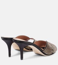Malone Souliers Grazia 70 embellished satin mules