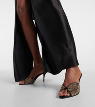 Malone Souliers Grazia 70 embellished satin mules