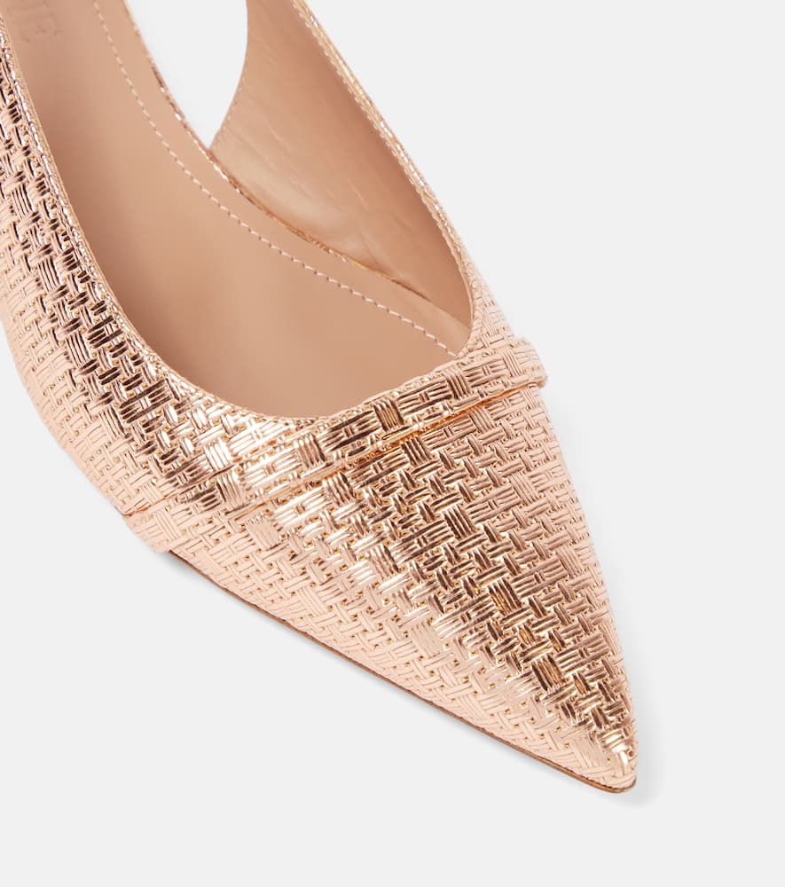 Malone Souliers Jama embossed leather slingback flats