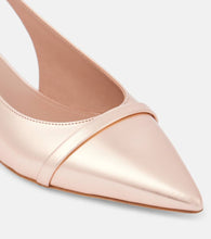 Malone Souliers Jama metallic leather slingback ballet flats