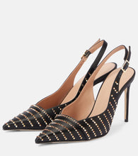 Malone Souliers Jazz 90 embellished satin pumps