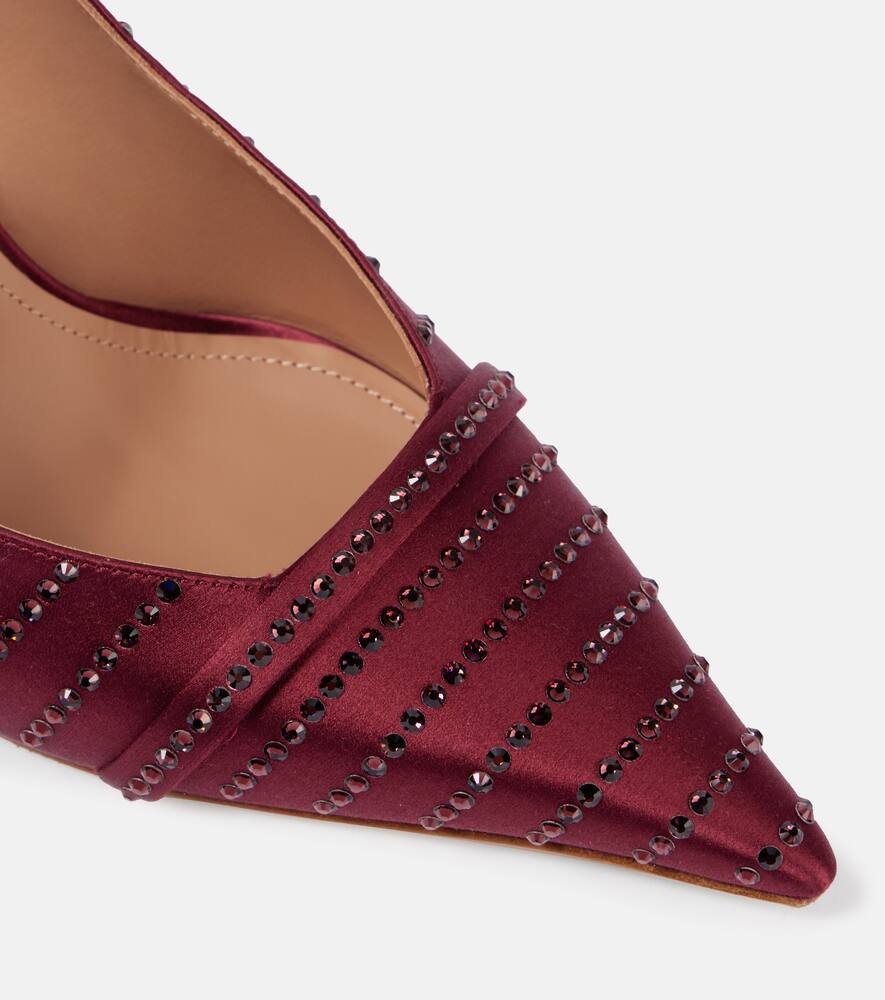 Malone Souliers Jazz 90 embellished satin slingback pumps