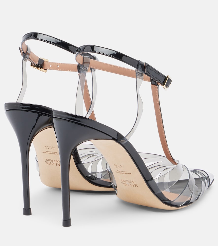 Malone Souliers Jilia leather-trimmed PVC slingback pumps