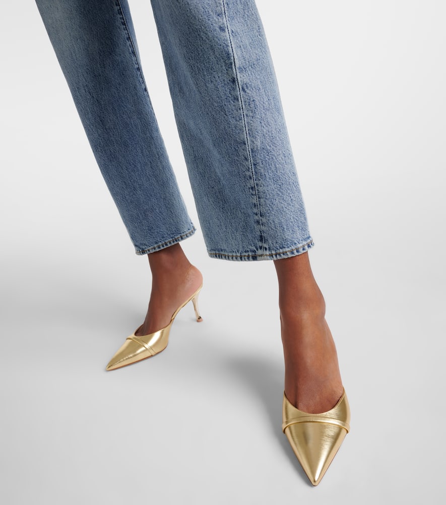 Malone Souliers Joella 70 metallic leather mules
