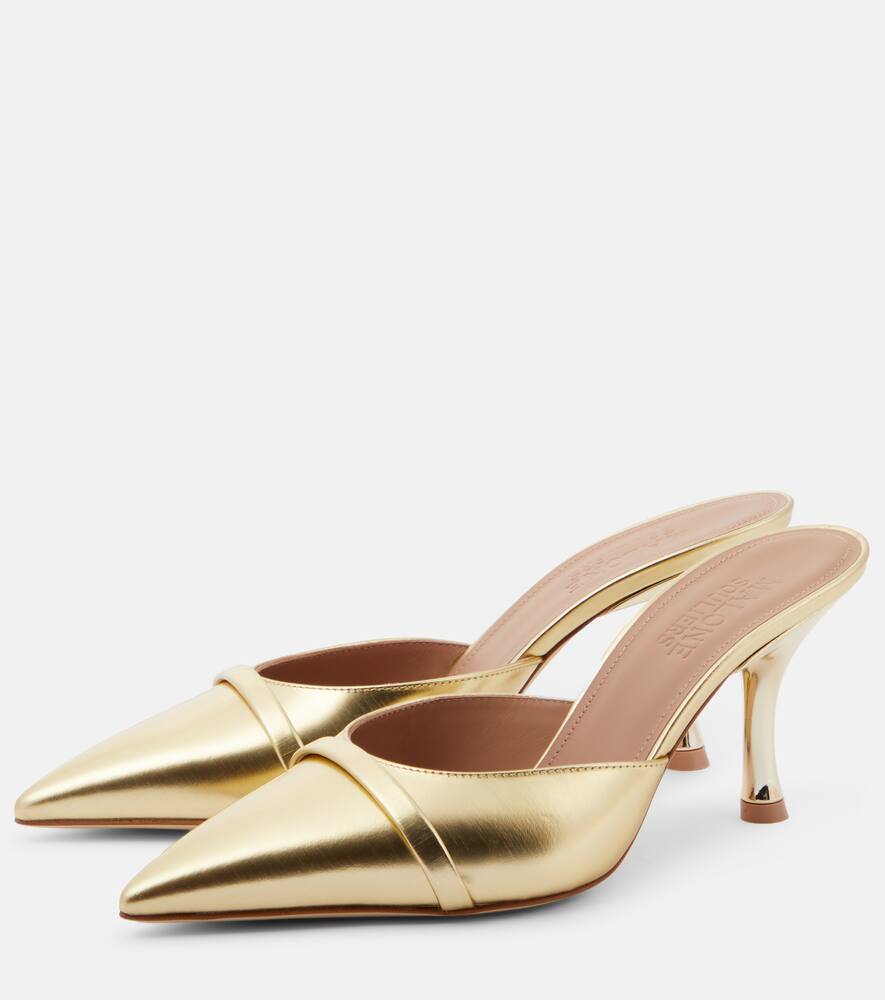 Malone Souliers Joella 70 metallic leather mules